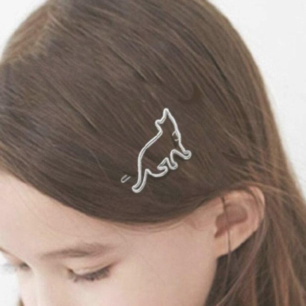 Brandy Melville Silver Metal Cat Kitten Hair Clip - Picture 2 of 2